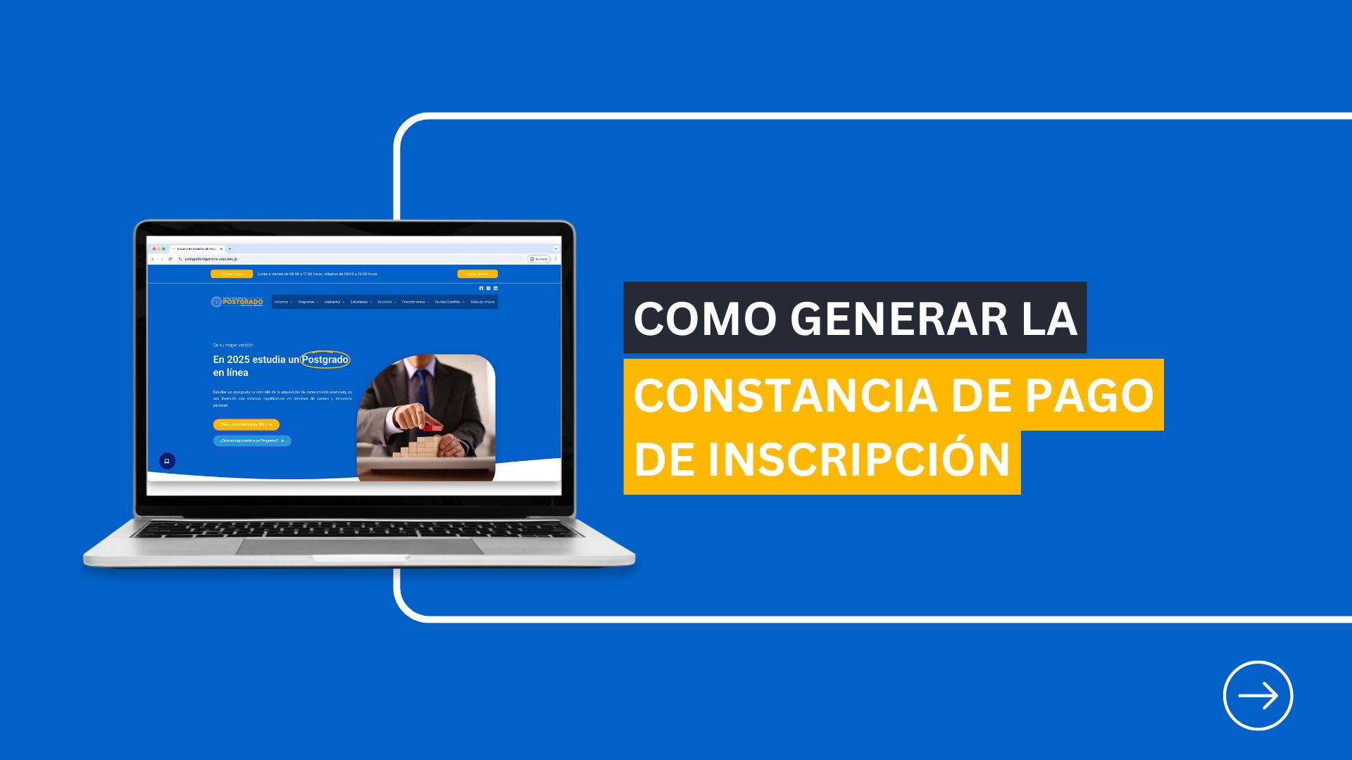 Como generar la constancia de pago de inscripción